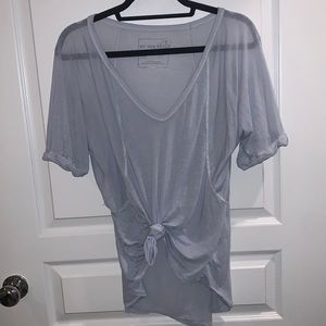 Free People Short Sleeve T-Shirt - XS - Light Blue